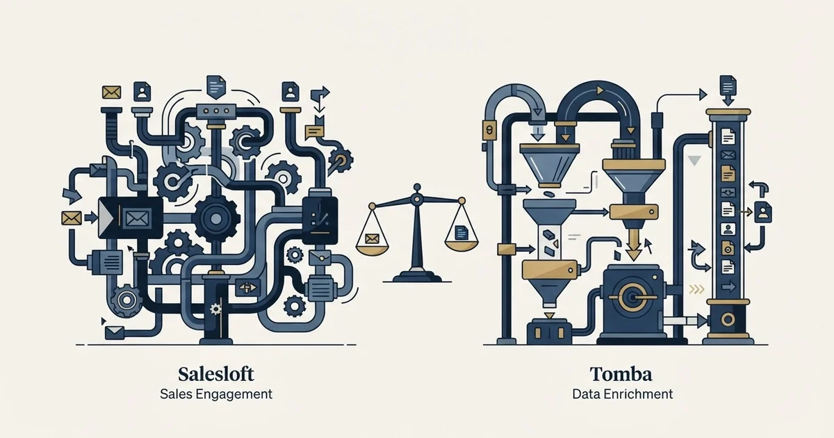 Editorial illustration for Salesloft vs Tomba