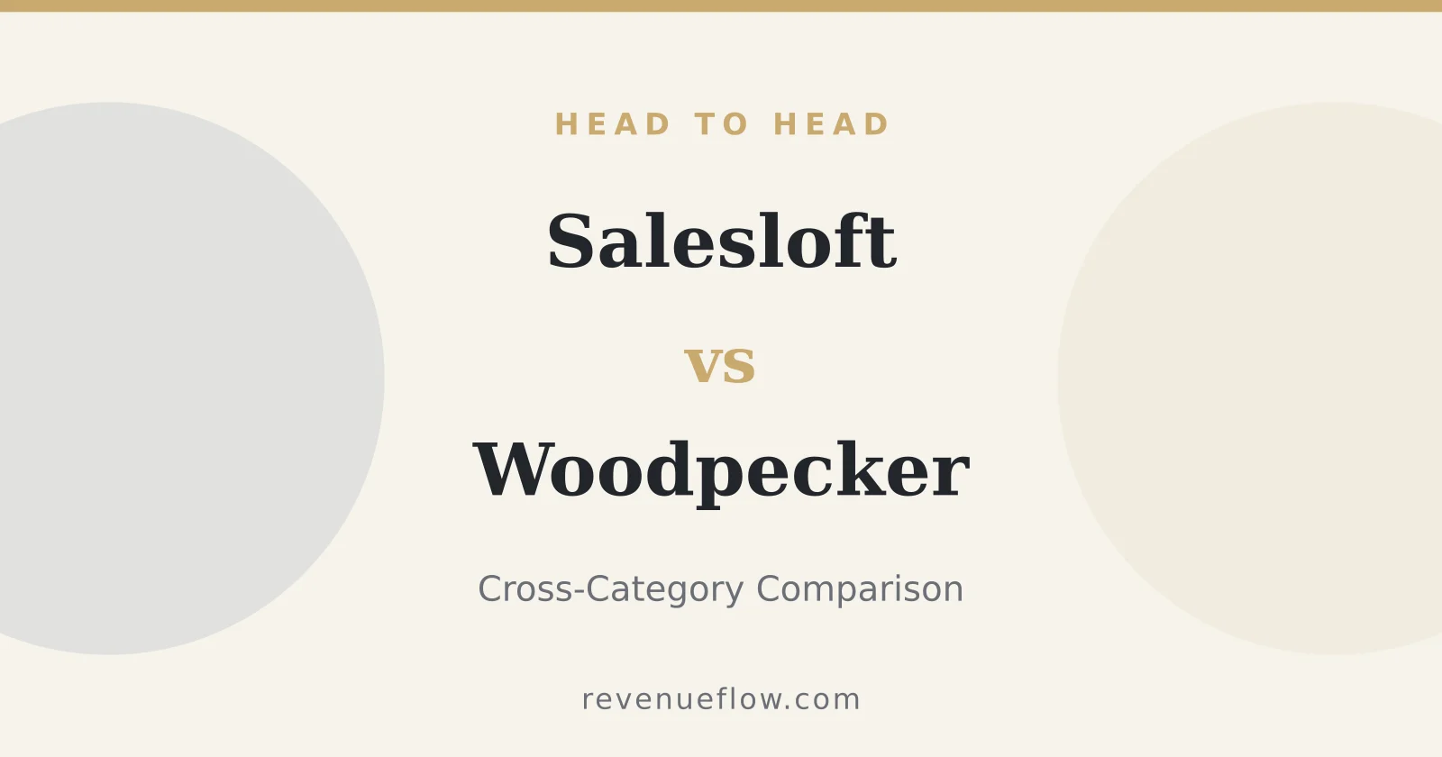 Branded cover: Salesloft vs Woodpecker: Cross-Category Comparison