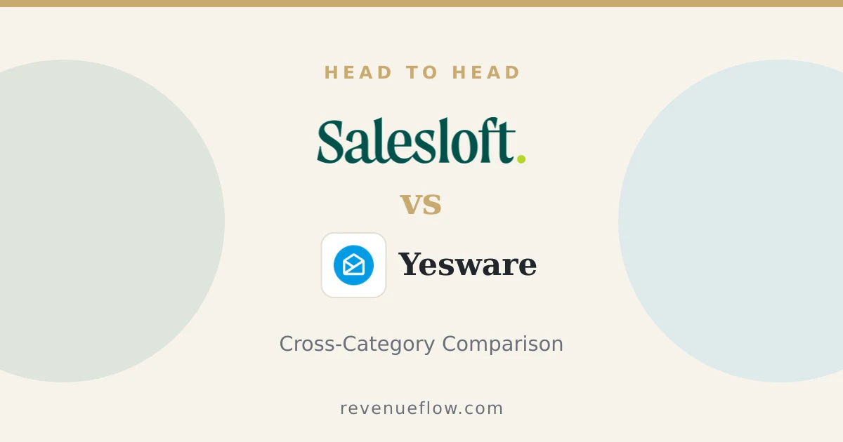Branded cover: Salesloft vs Yesware: Cross-Category Comparison