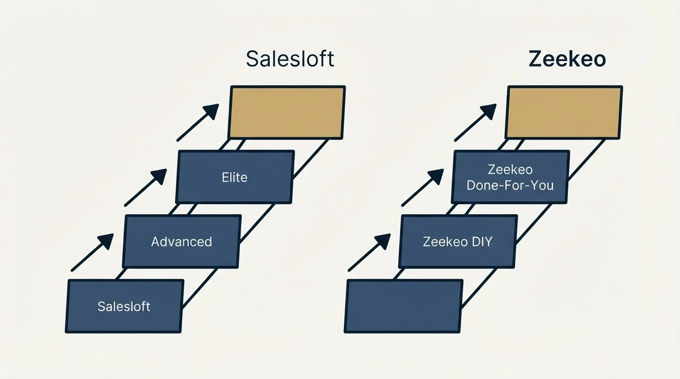Pricing ladder: Pricing Comparison (Salesloft, Zeekeo, Advanced, Zeekeo DIY)