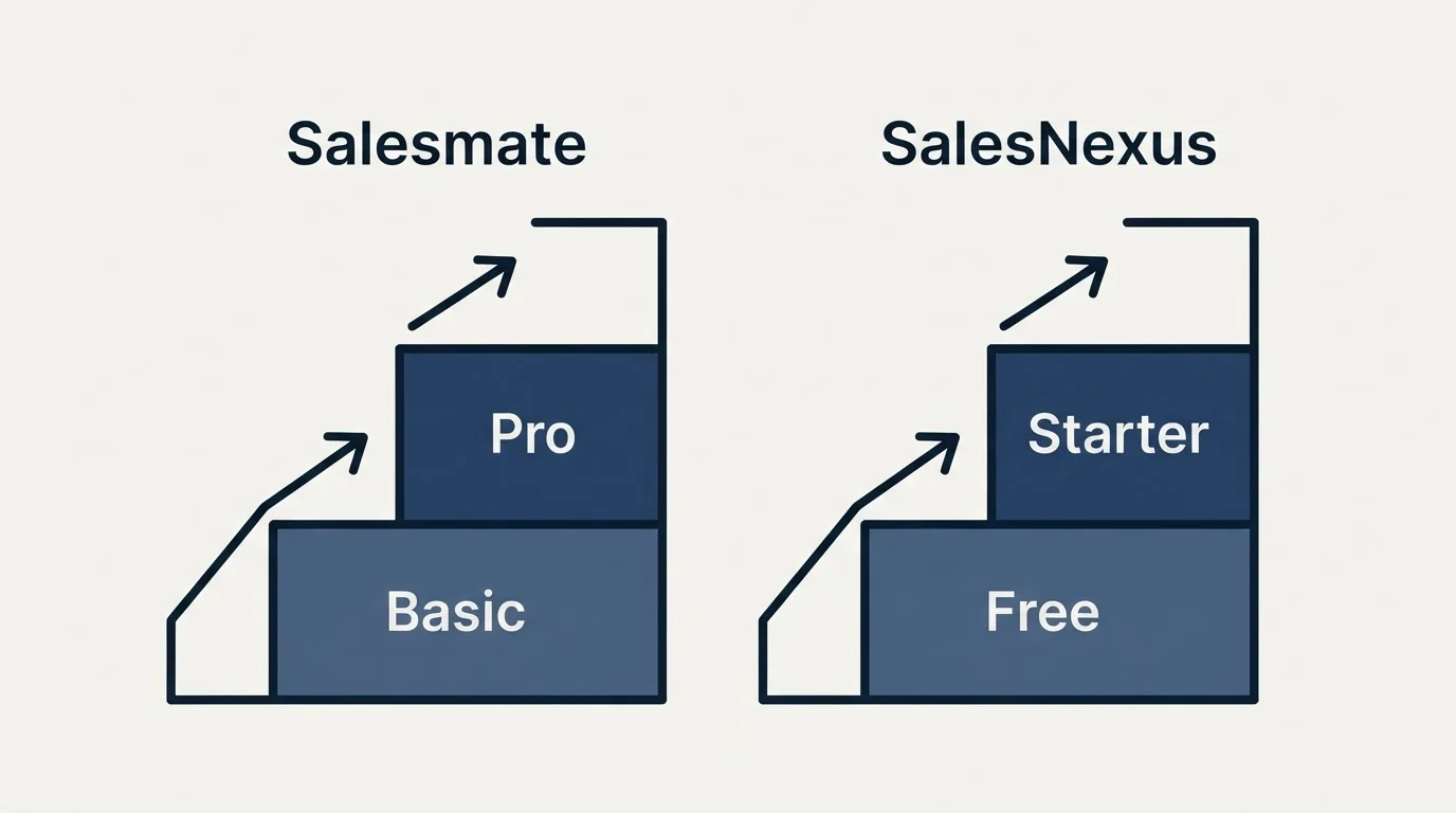 Pricing ladder: Pricing Comparison (Salesmate, SalesNexus, Basic, Free)