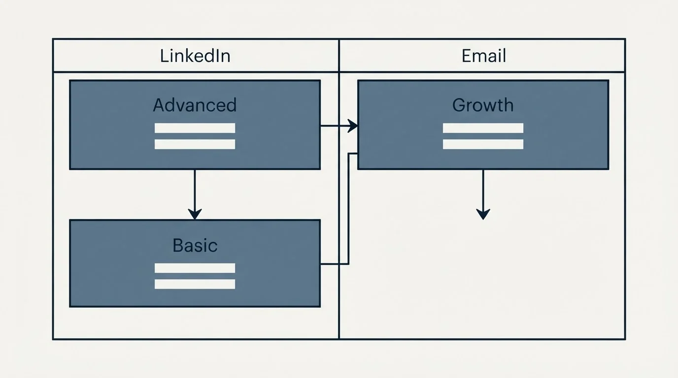 Pricing table: Pricing a team (LinkedIn, Advanced, Bulk, Email)