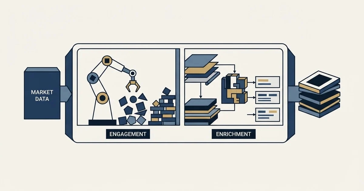 Editorial illustration for SalesRobot vs TheirStack