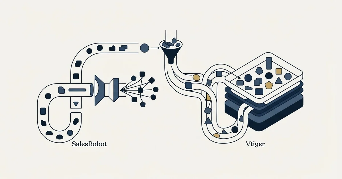 Editorial illustration for SalesRobot vs Vtiger