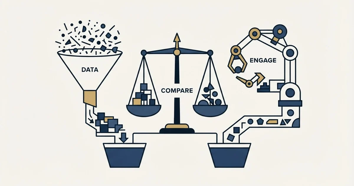 Editorial illustration for SalesRobot vs ZoomInfo