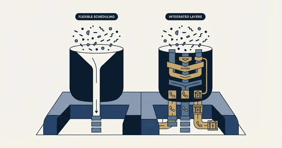 Editorial illustration for ScheduleOnce vs Calendly