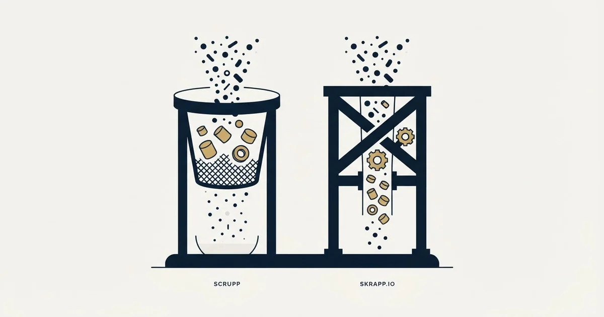Editorial illustration for Scrupp vs Skrapp.io