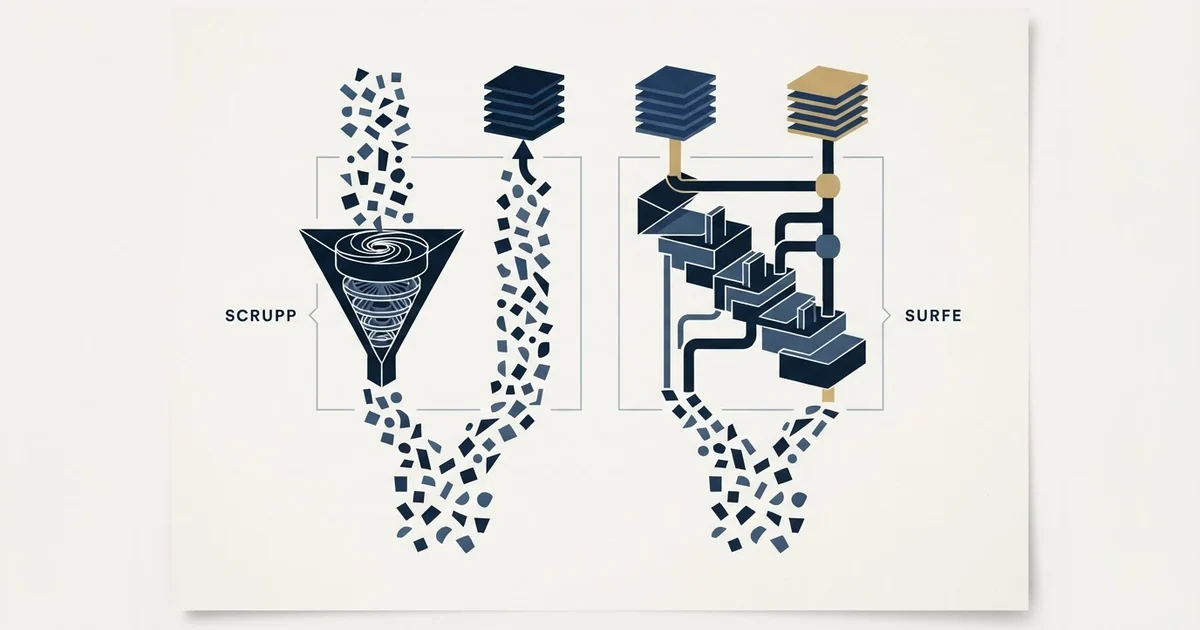 Editorial illustration for Scrupp vs Surfe