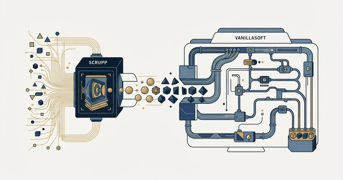 Editorial illustration for Scrupp vs Vanillasoft