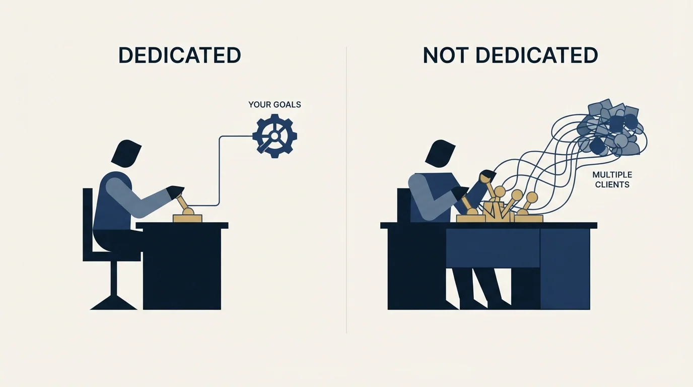 Section illustration: What "dedicated" means, and usually does not
