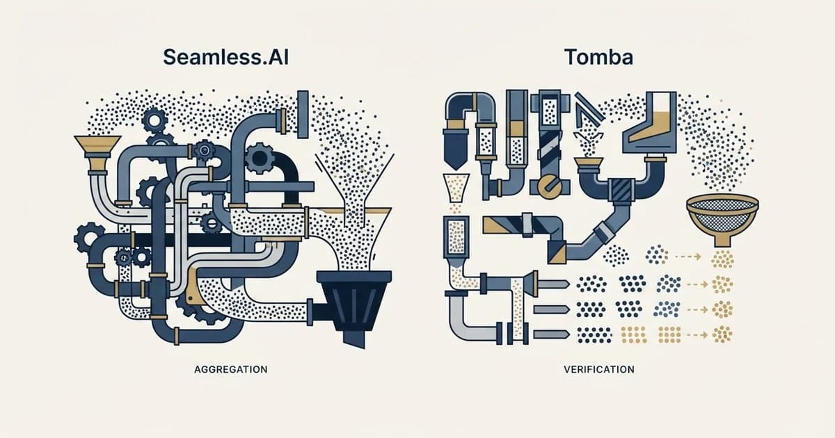 Editorial illustration for Seamless.AI vs Tomba