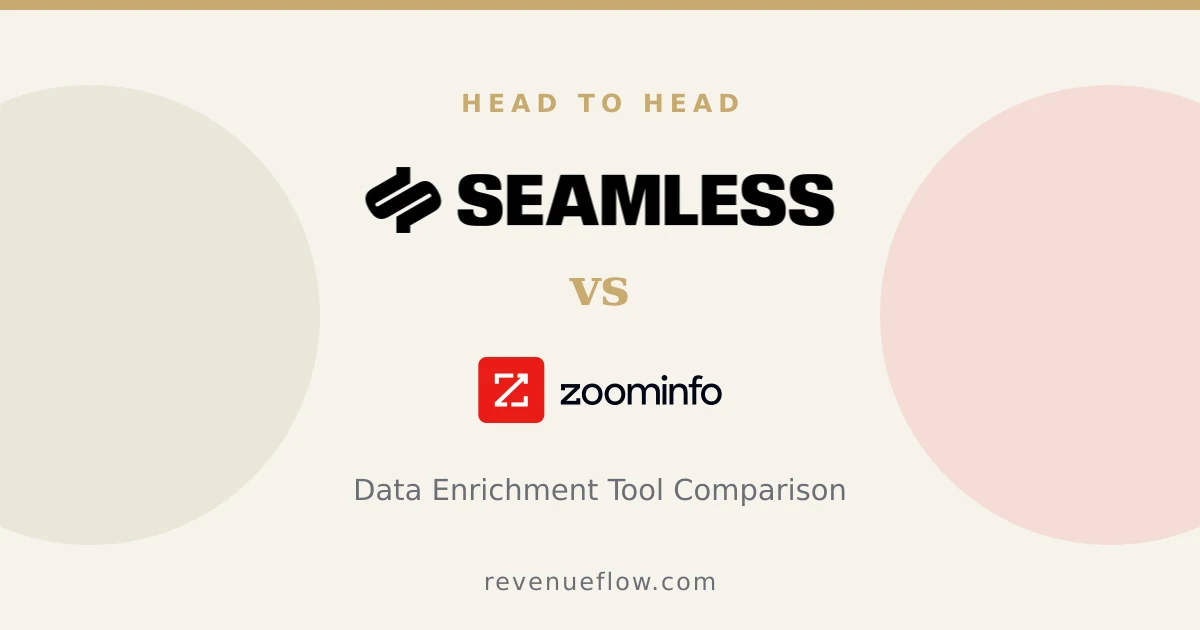 Branded cover: Seamless.AI vs ZoomInfo: Data Enrichment Tool Comparison