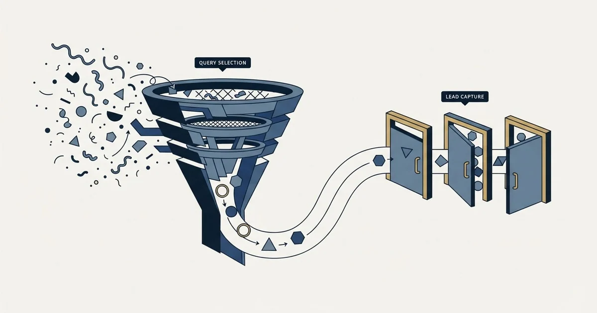 Editorial illustration for SEO Lead Generation
