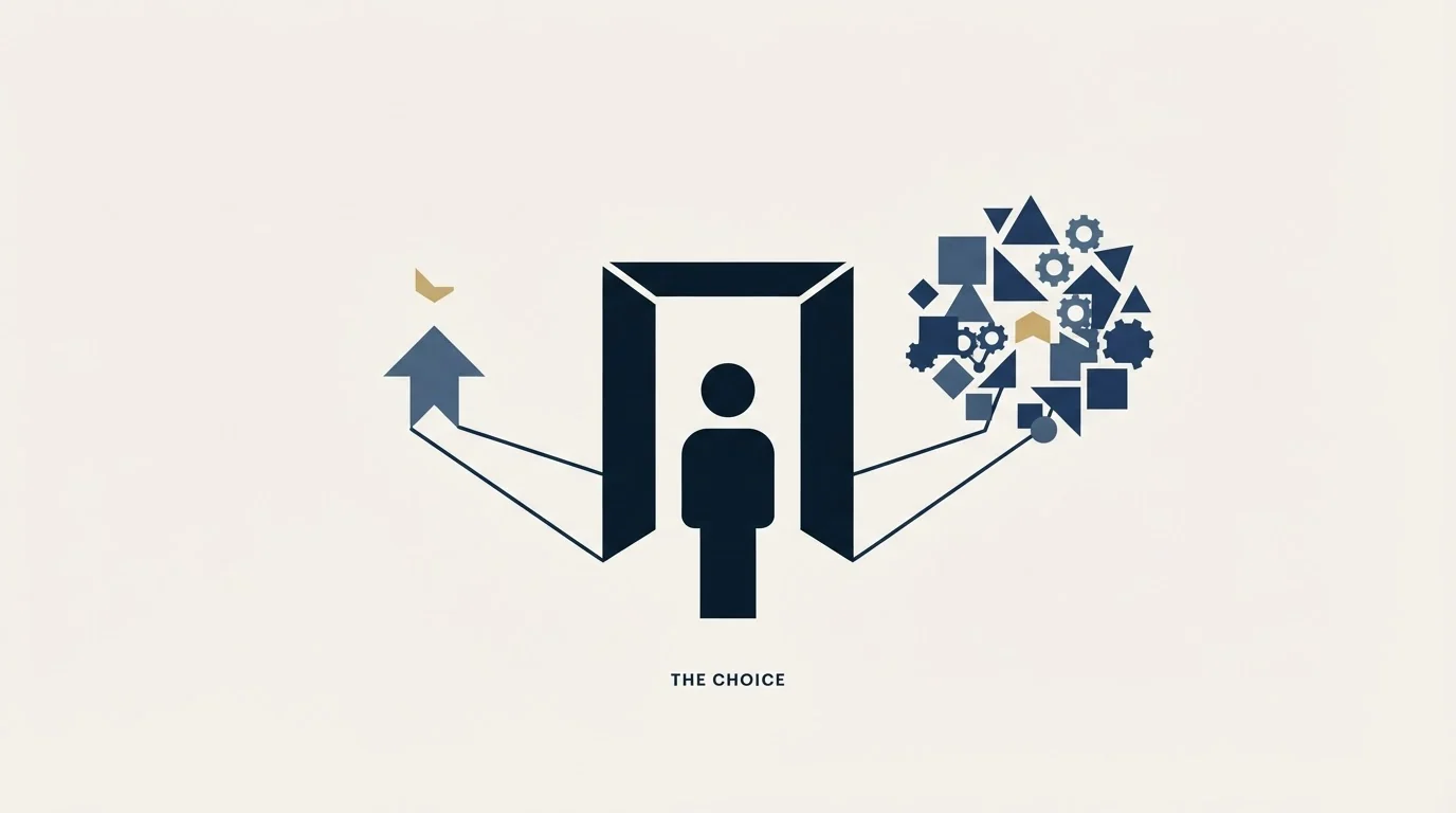 Section illustration: The decision, in the order it gets made
