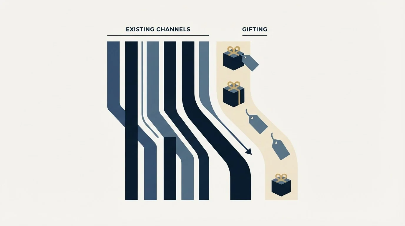 Section illustration: Where gifting sits beside the channels you already run