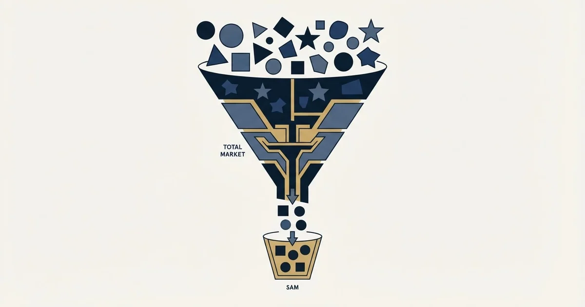 Editorial illustration for Serviceable Addressable Market