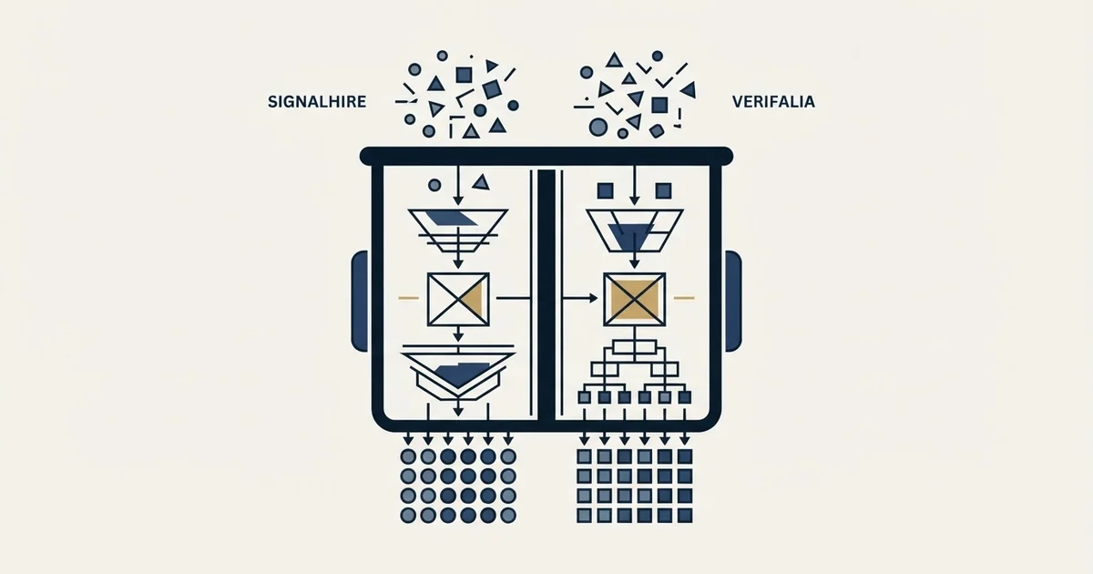Editorial illustration for SignalHire vs Verifalia