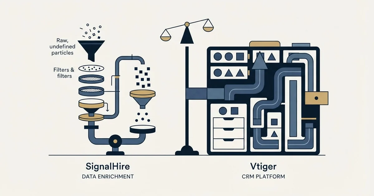 Editorial illustration for SignalHire vs Vtiger