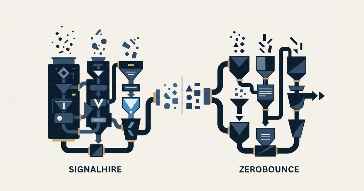 Editorial illustration for SignalHire vs ZeroBounce