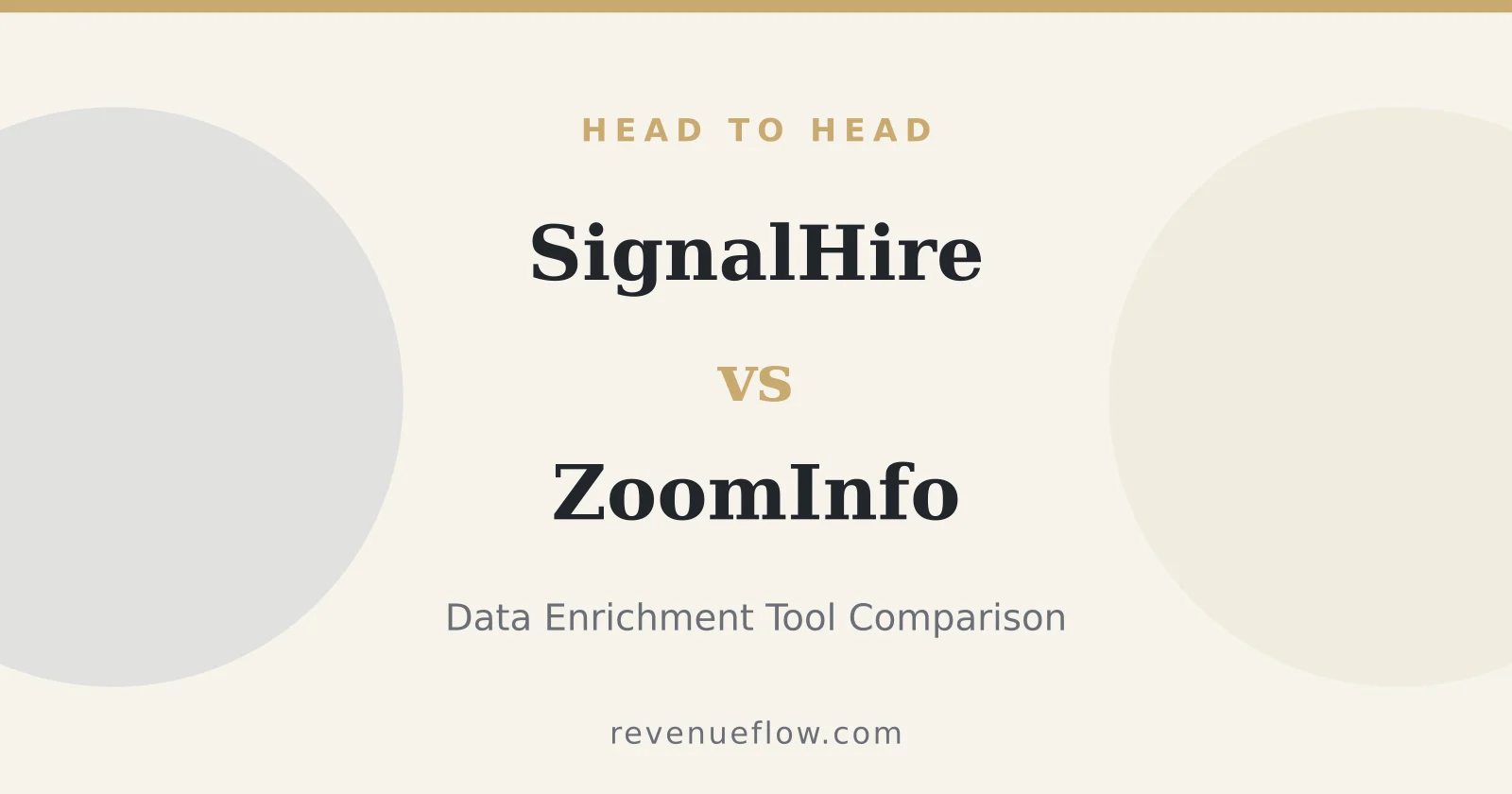 Branded cover: SignalHire vs ZoomInfo: Data Enrichment Tool Comparison