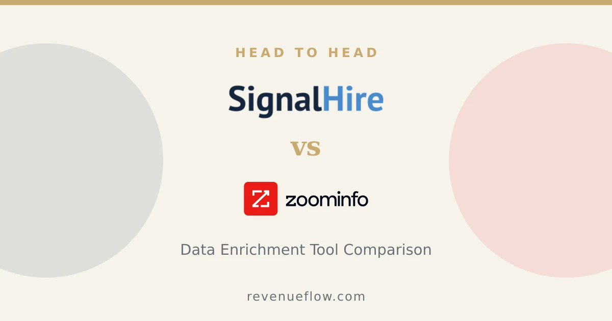 Branded cover: SignalHire vs ZoomInfo: Data Enrichment Tool Comparison