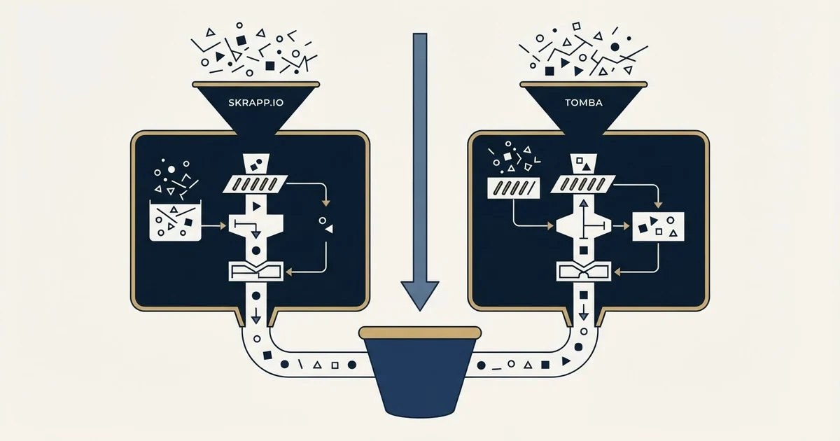 Editorial illustration for Skrapp.io vs Tomba