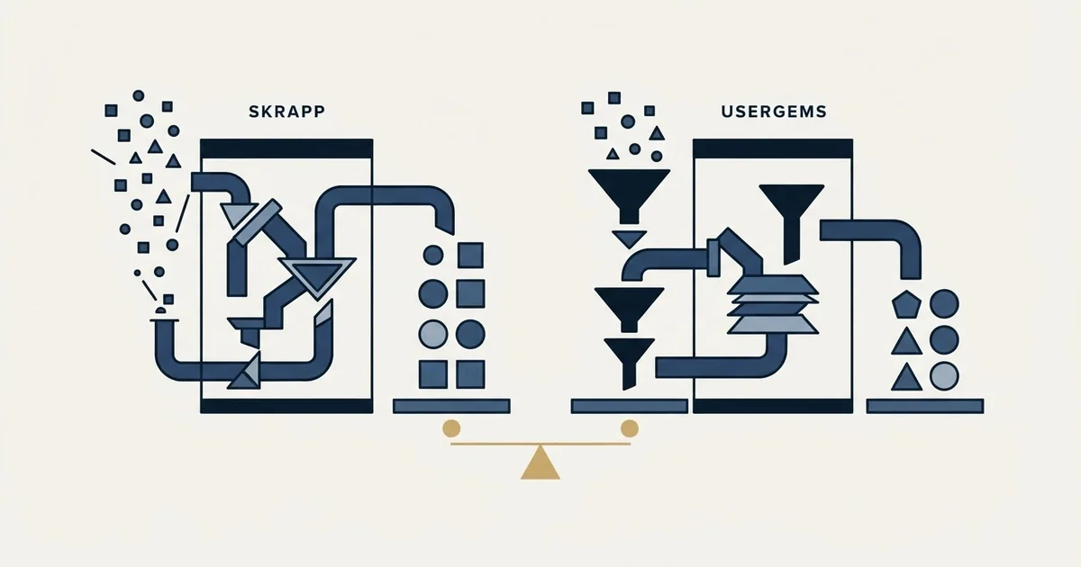 Editorial illustration for Skrapp.io vs UserGems