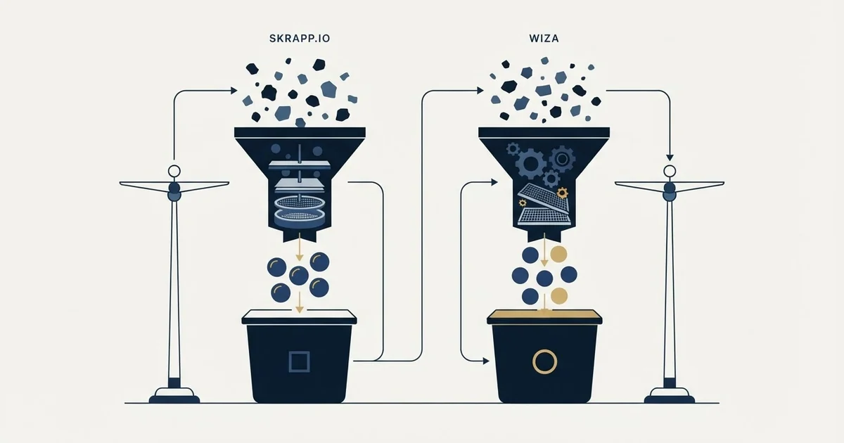 Editorial illustration for Skrapp.io vs Wiza