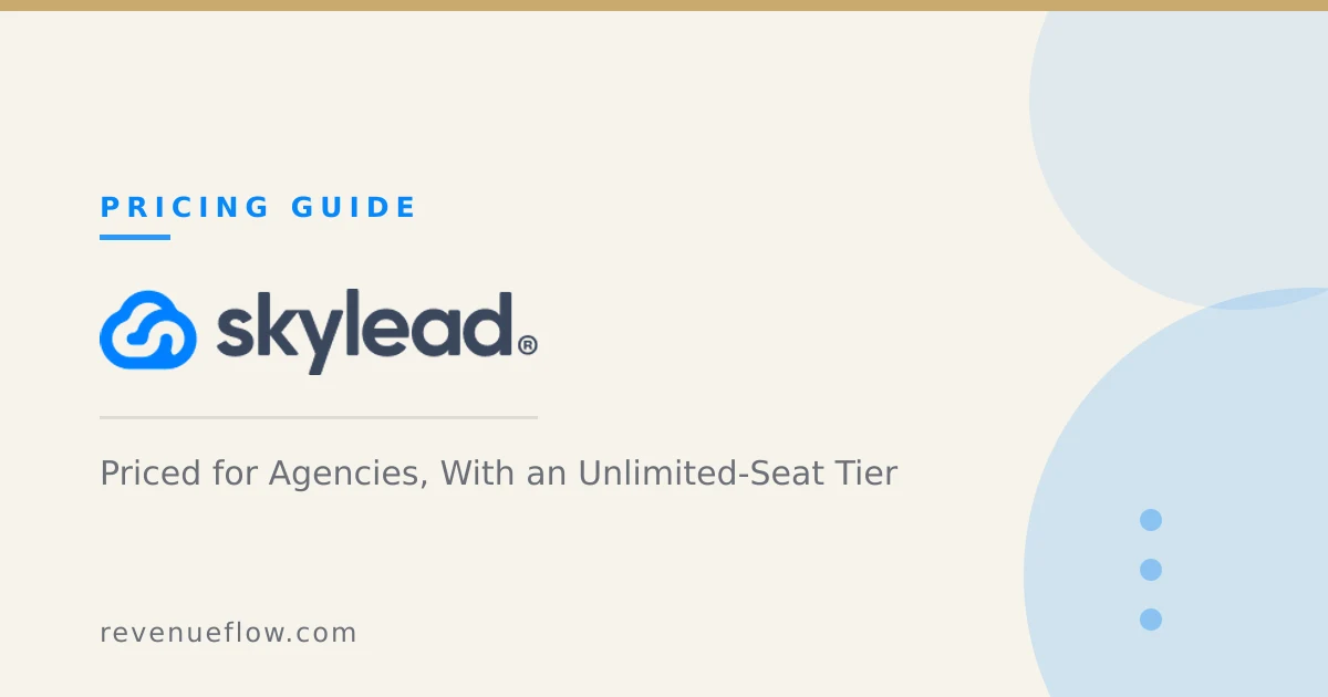 Branded cover: Skylead: Priced for Agencies, With an Unlimited-Seat Tier