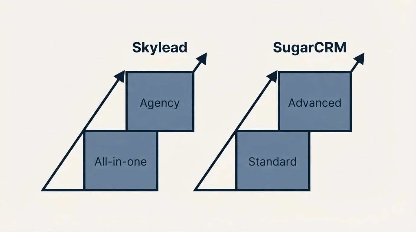 Pricing ladder: Pricing Comparison (Skylead, SugarCRM, All-in-one, Standard)
