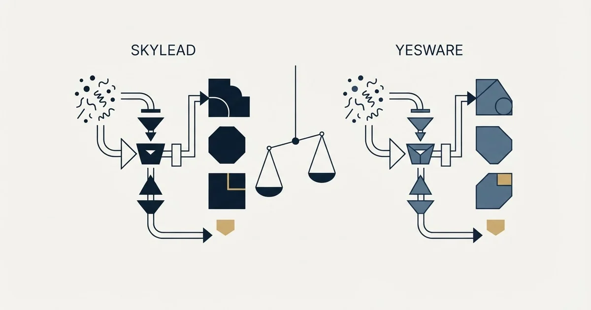 Editorial illustration for Skylead vs Yesware