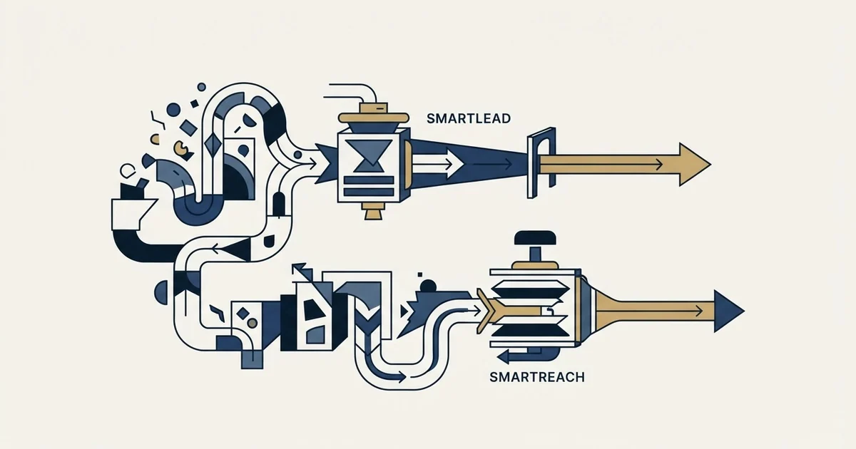 Editorial illustration for Smartlead vs SmartReach.io