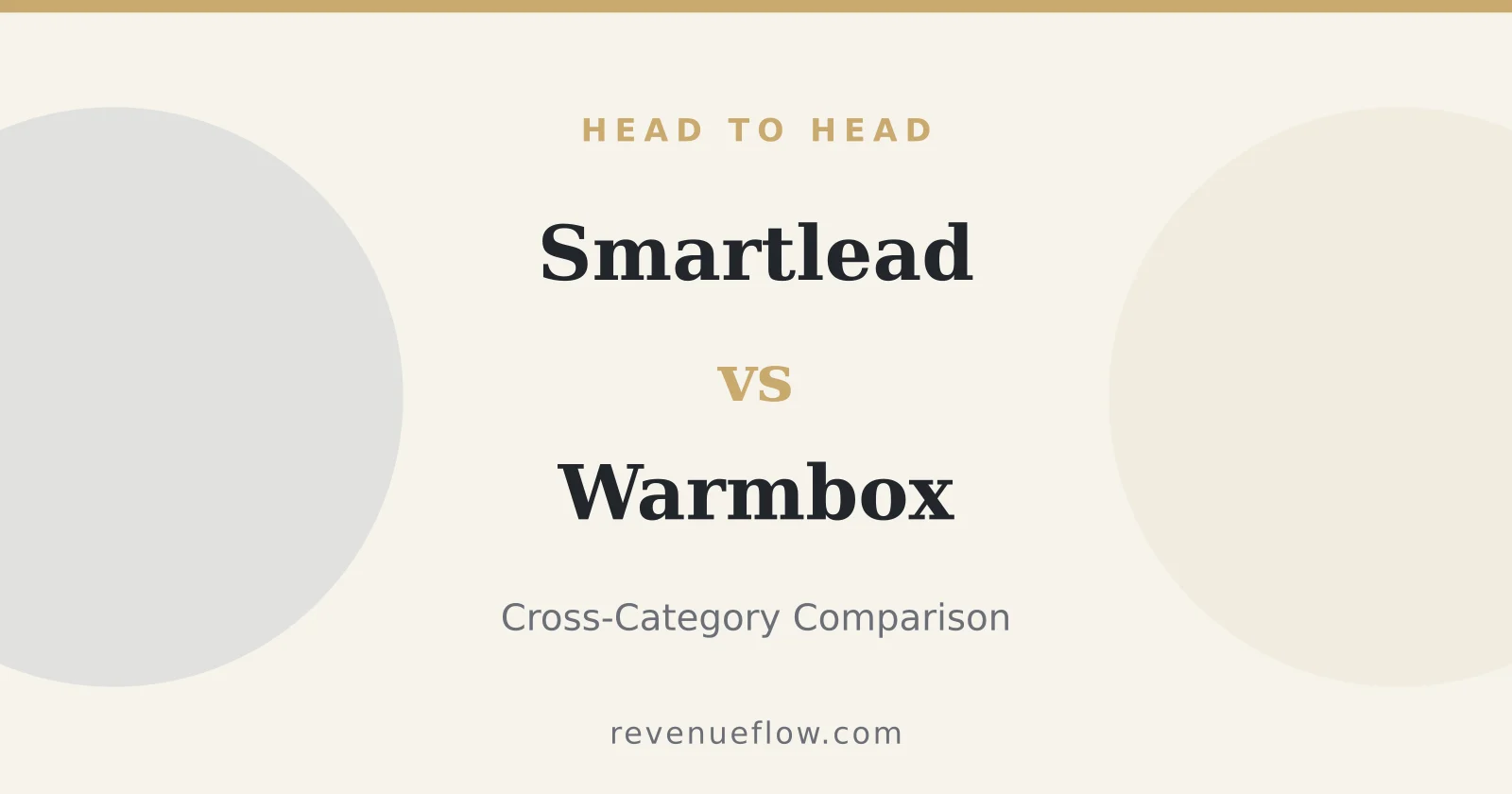 Branded cover: Smartlead vs Warmbox: Cross-Category Comparison