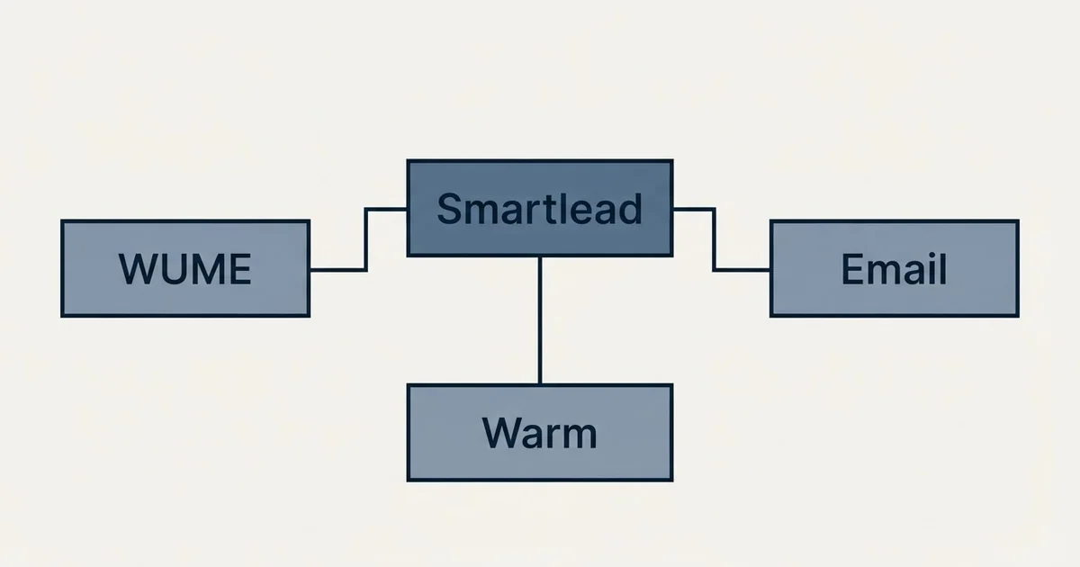 Schematic: Smartlead vs WUME (Warm Up My Email) (Smartlead, WUME, Warm, Email)
