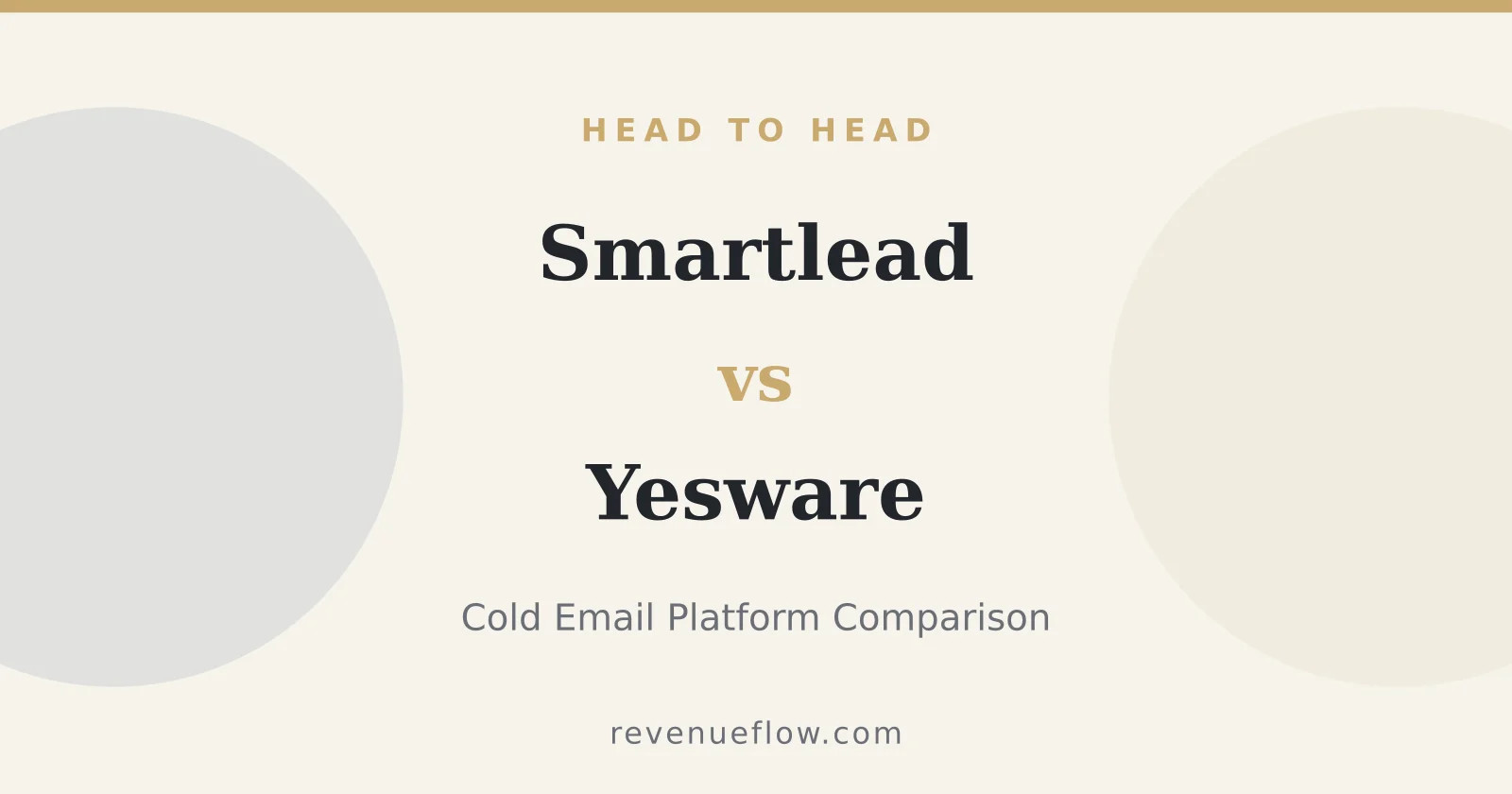 Branded cover: Smartlead vs Yesware: Cold Email Platform Comparison