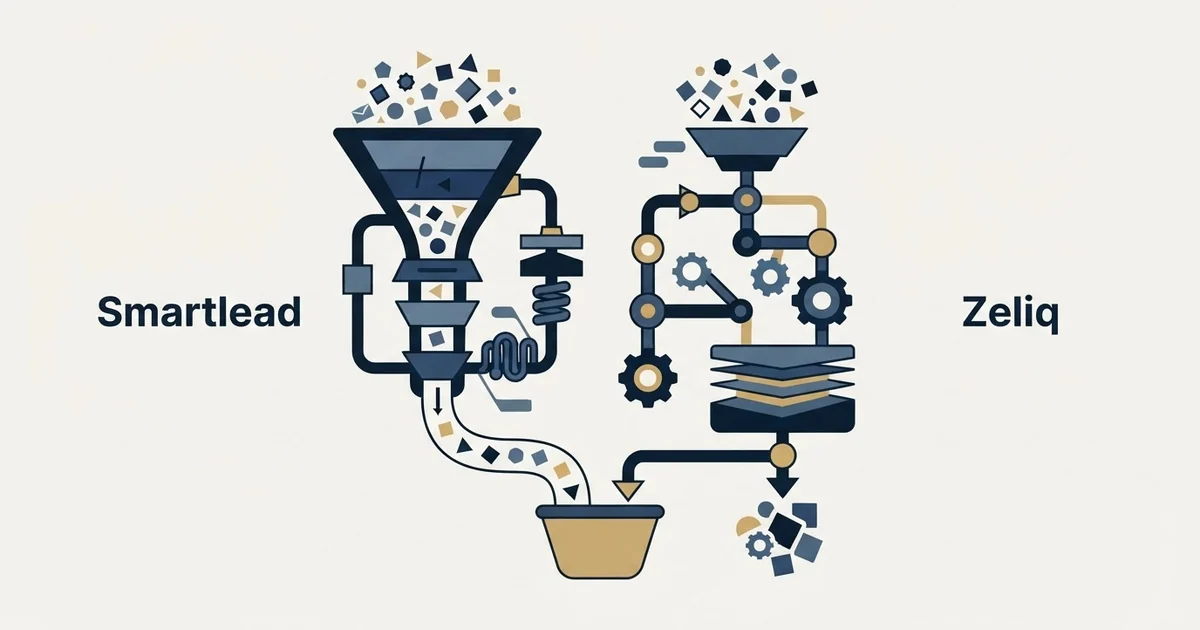 Editorial illustration for Smartlead vs Zeliq
