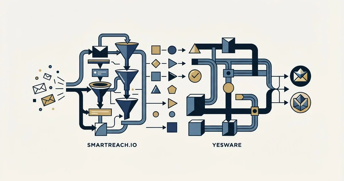 Editorial illustration for SmartReach.io vs Yesware