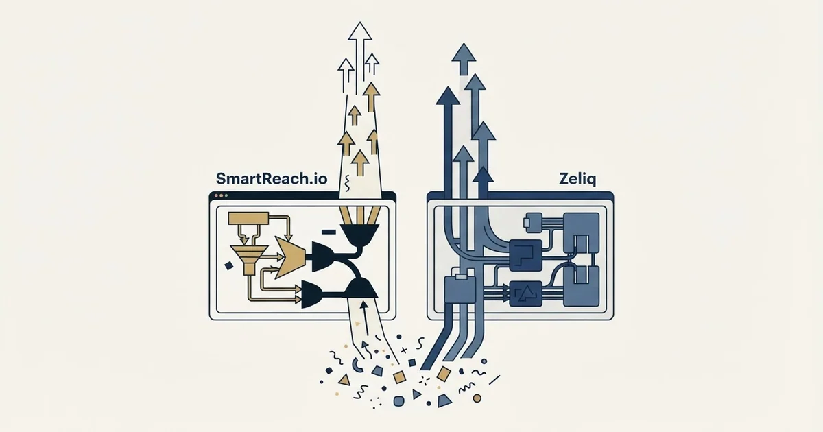 Editorial illustration for SmartReach.io vs Zeliq