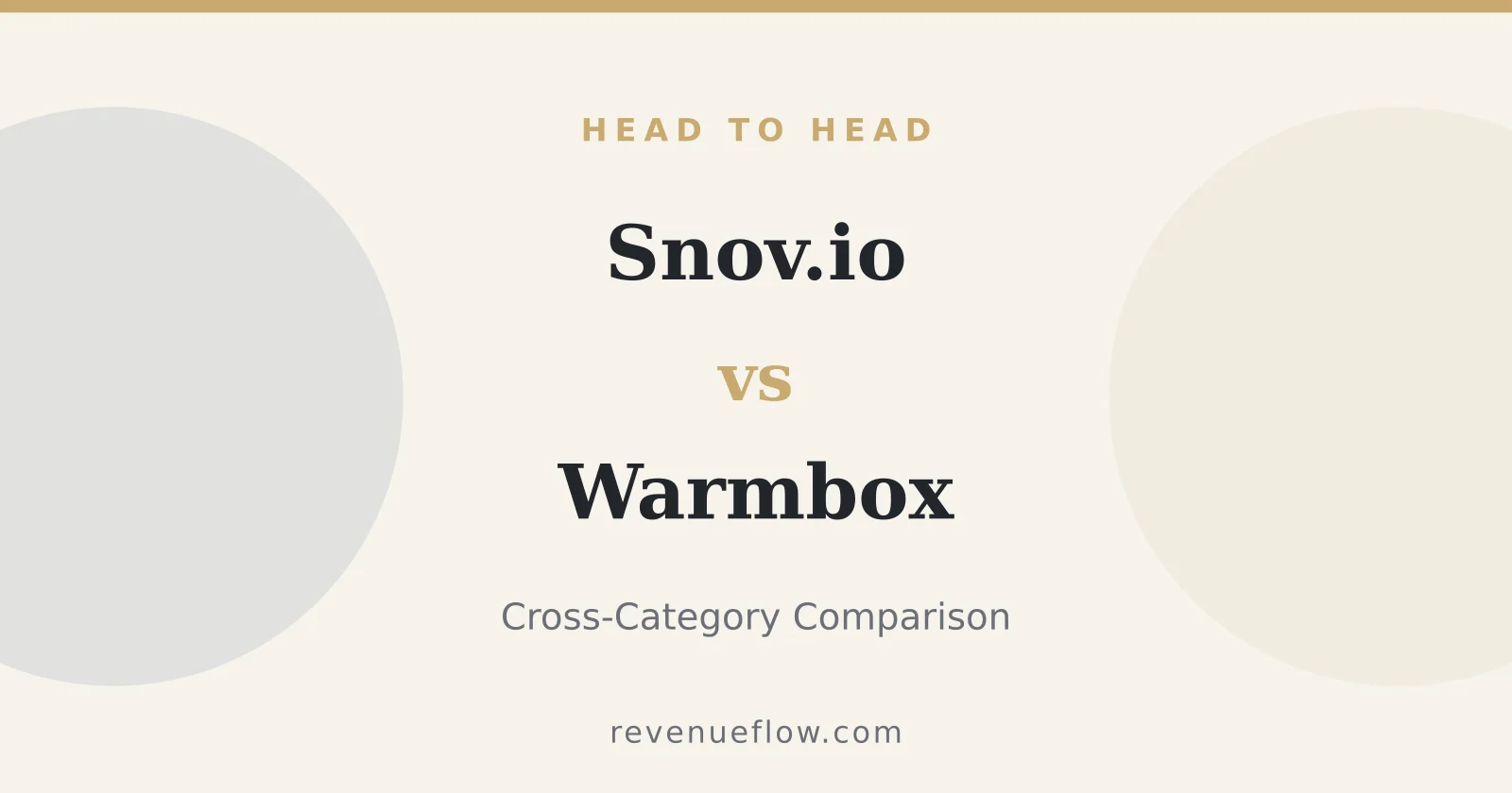 Branded cover: Snov.io vs Warmbox: Cross-Category Comparison