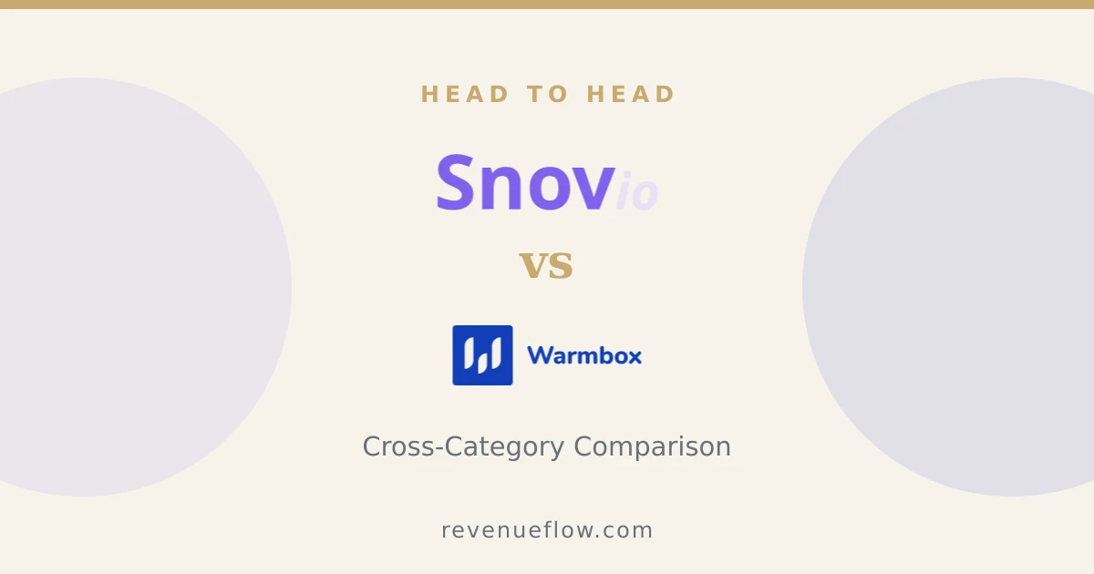 Branded cover: Snov.io vs Warmbox: Cross-Category Comparison