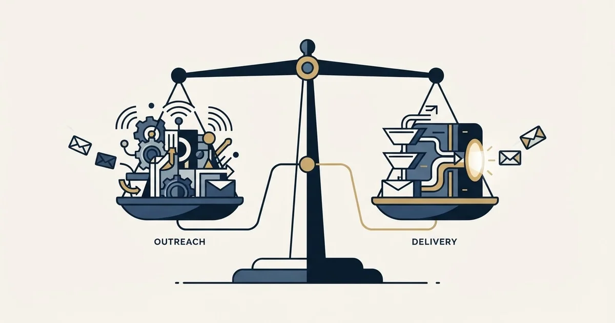 Editorial illustration for Snov.io vs Warmup Inbox