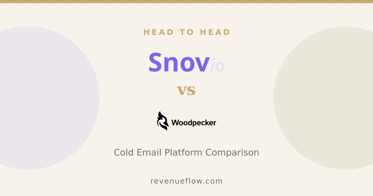 Branded cover: Snov.io vs Woodpecker: Cold Email Platform Comparison