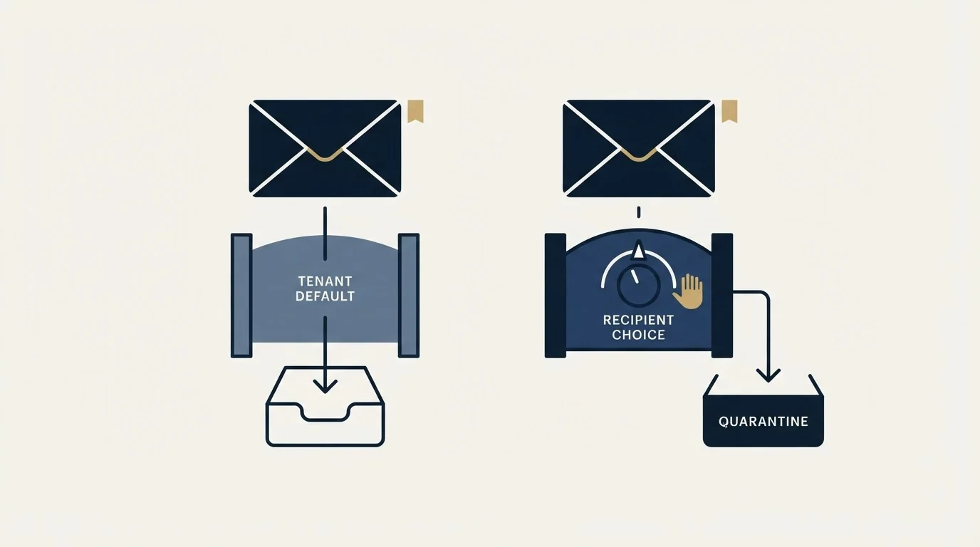 Section illustration: What you control, and what only the recipient can change