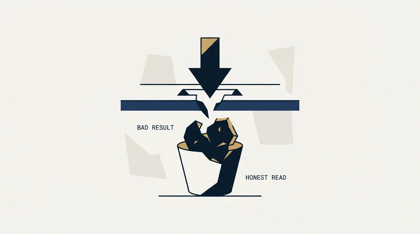 Section illustration: Reading a bad result honestly