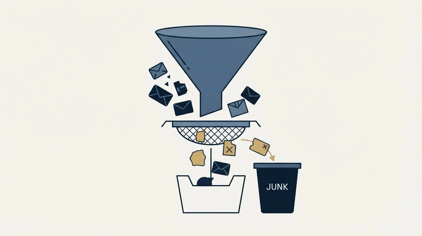 Section illustration: What actually gets a message filed as junk
