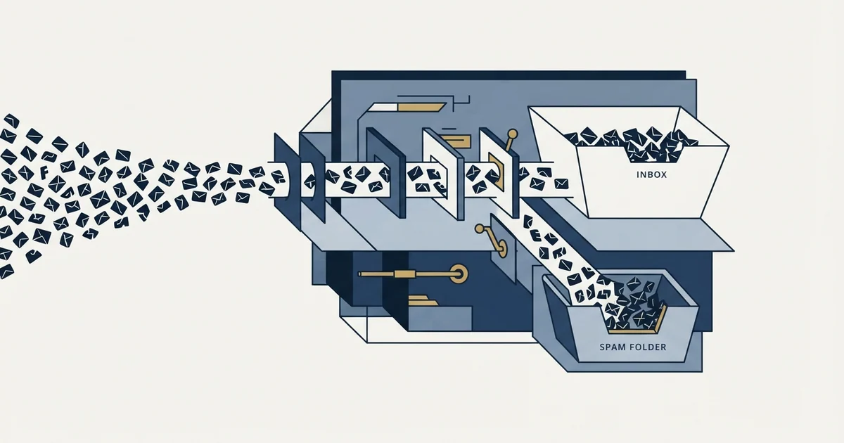 Editorial illustration for Spam Folder