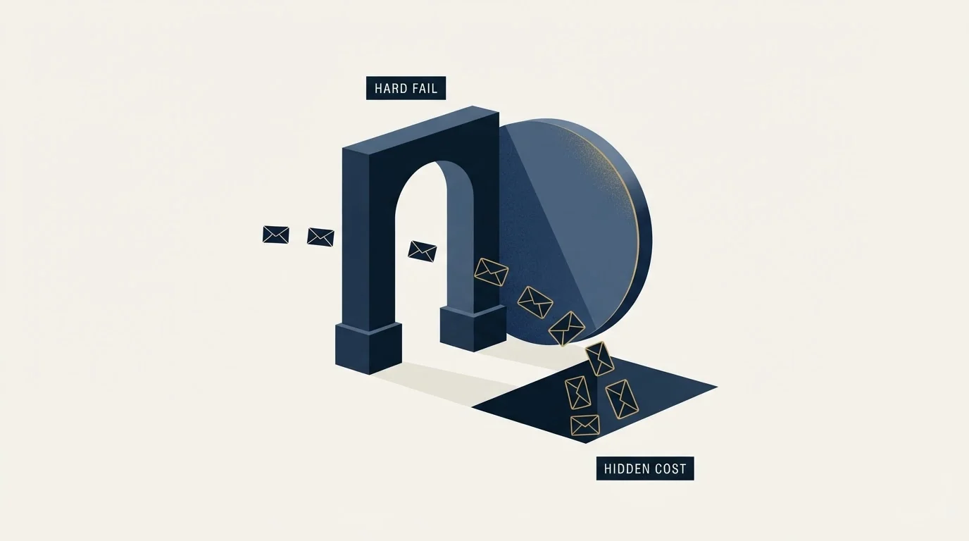 Section illustration: The cost of a hard fail that neither vendor page