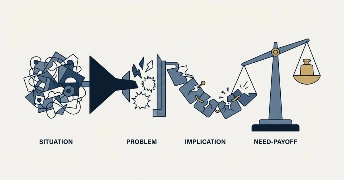 Editorial illustration for SPIN Selling