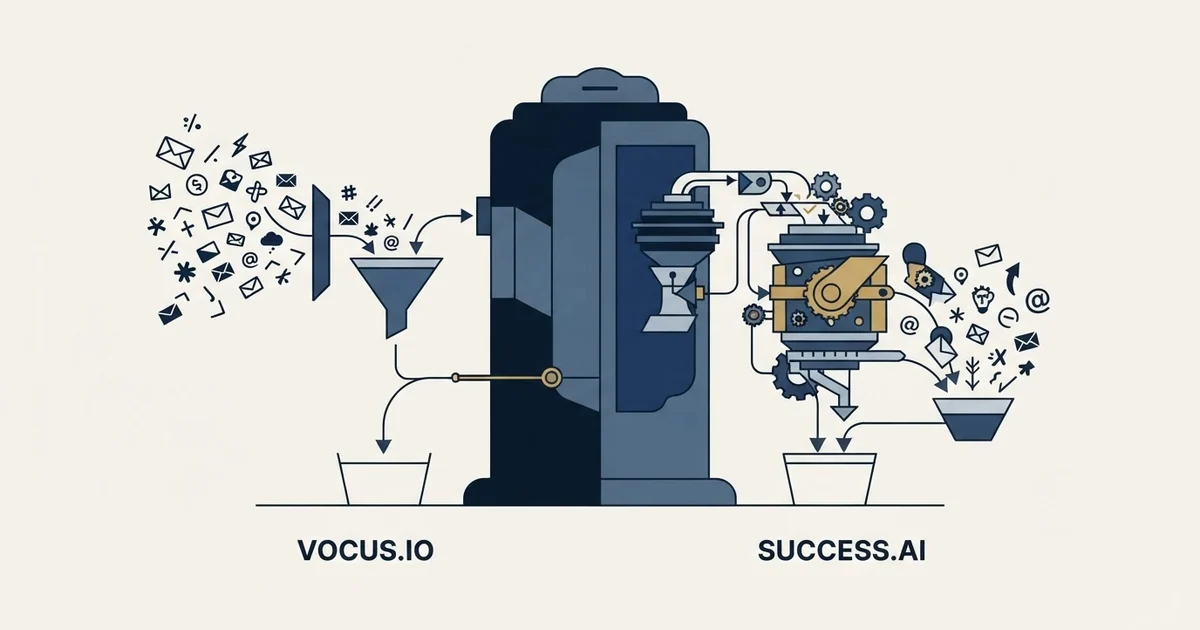 Editorial illustration for Success.ai vs Vocus.io