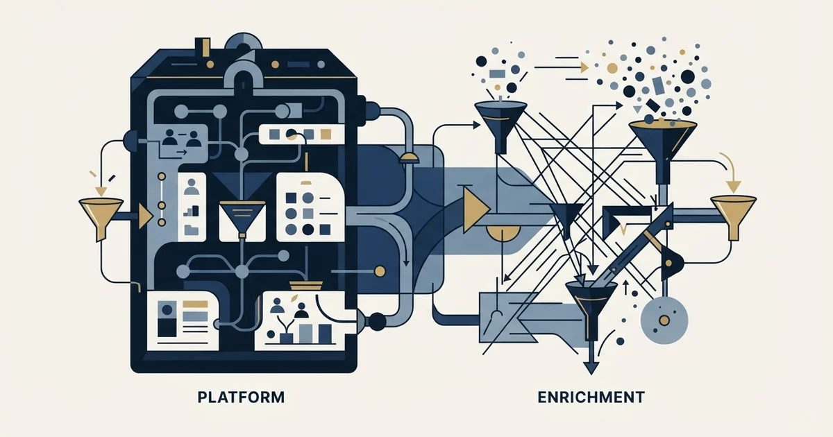 Editorial illustration for SugarCRM vs UpLead